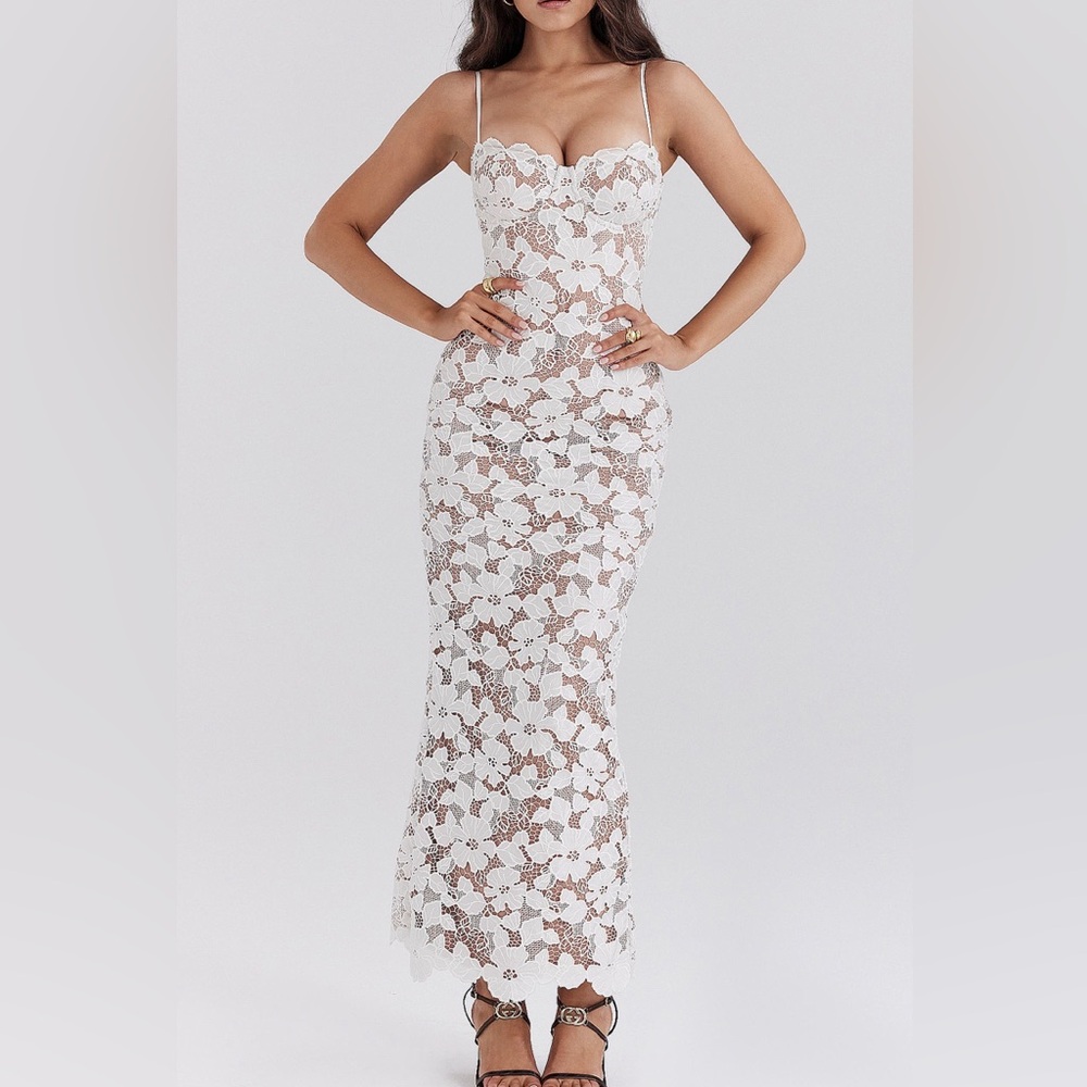 House of CB Pearl Dress - White Maxi